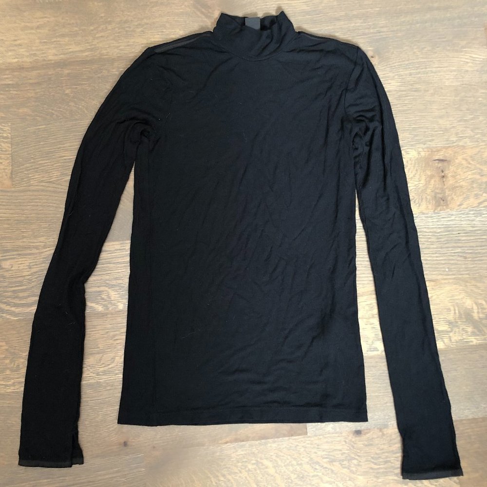 Scotch & Soda Black Mock Turtleneck - Size Small